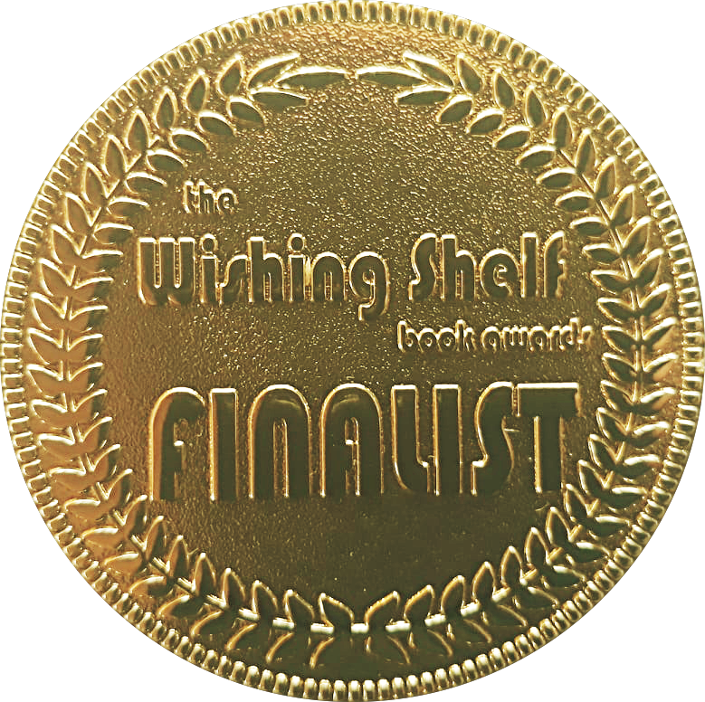 Digital gold medal of the Wishing Shelf Book Awards Finalist